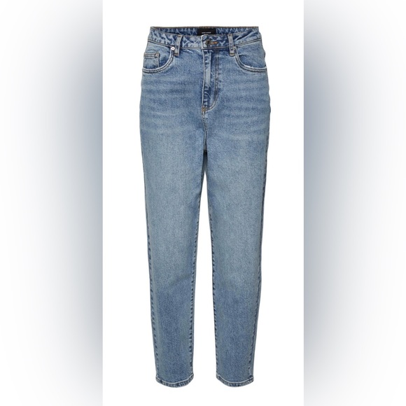 vero moda zoe super high waist mom denim jeans - Picture 3 of 14